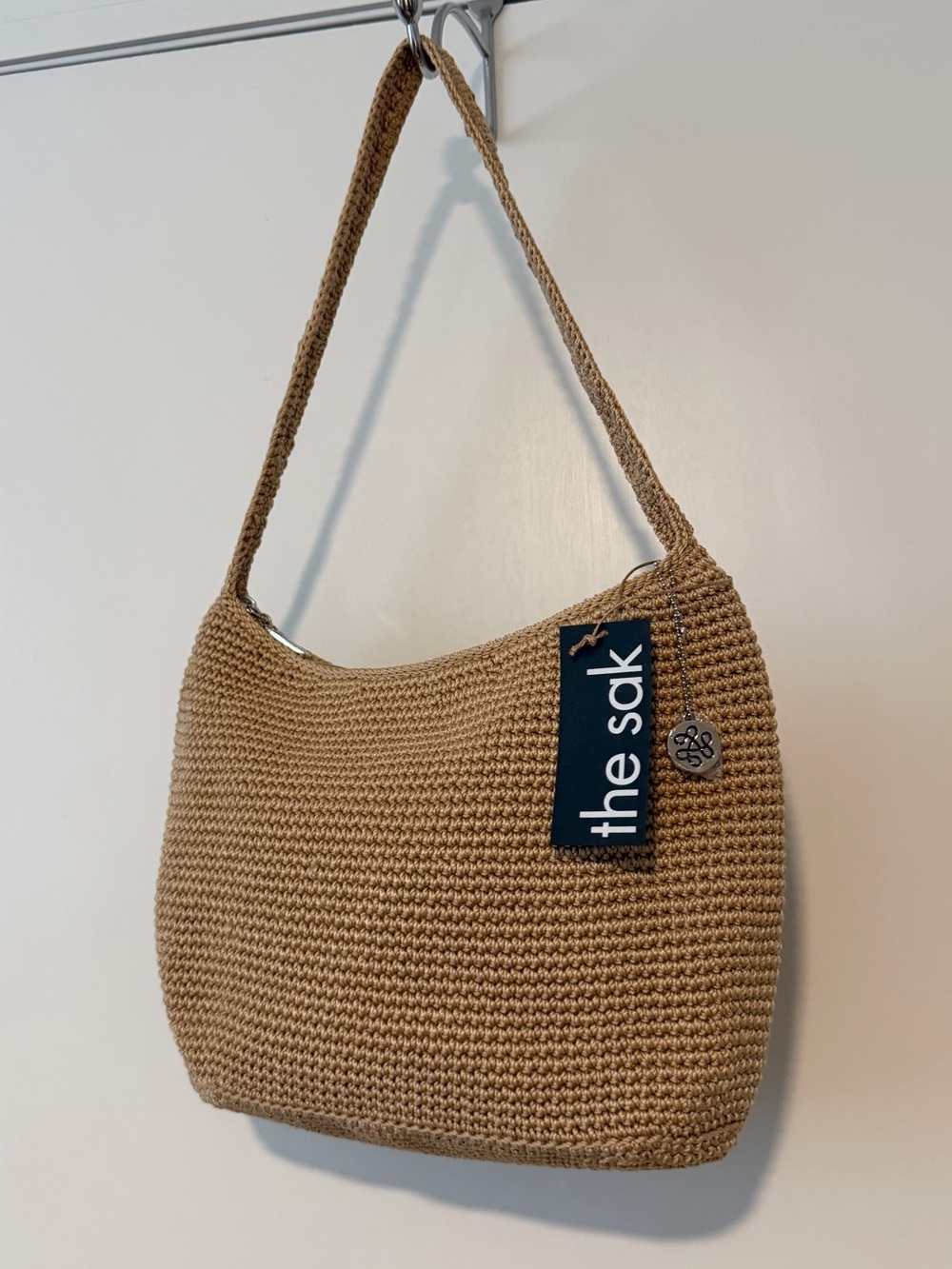 NWT New The Sak Tan Crochet Shoulder Bag